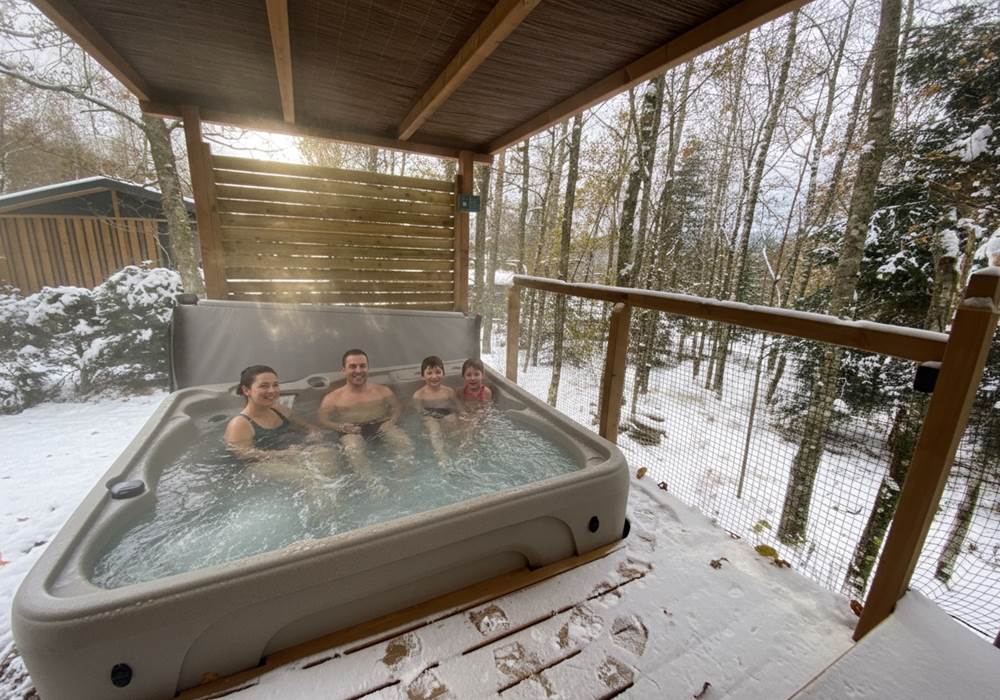 Spa privatif chauffé à 38°C