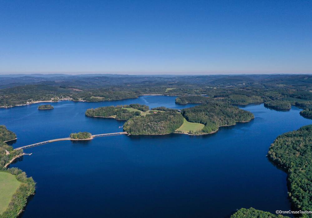 Vue aérienne du Lac de Vassivière