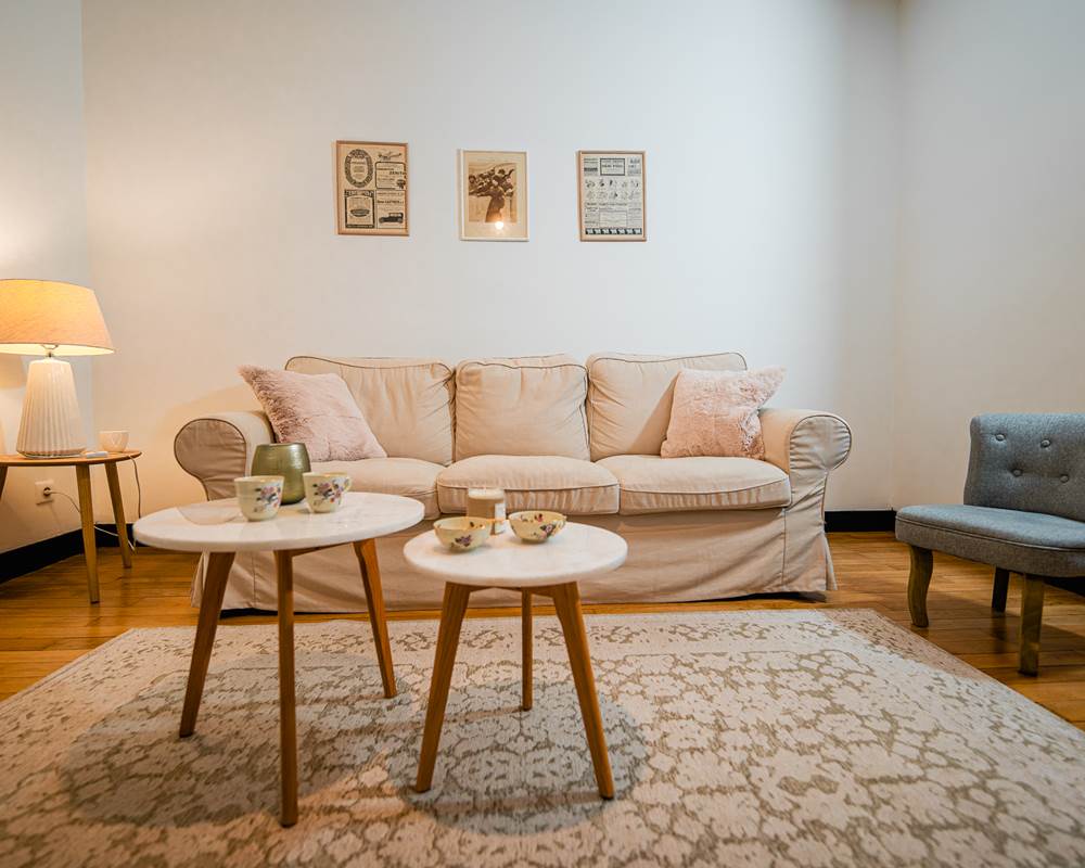 Salon chaleureux et cosy