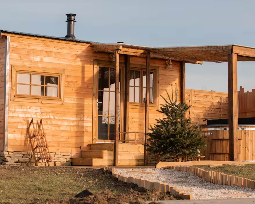 Extérieur de la roulotte