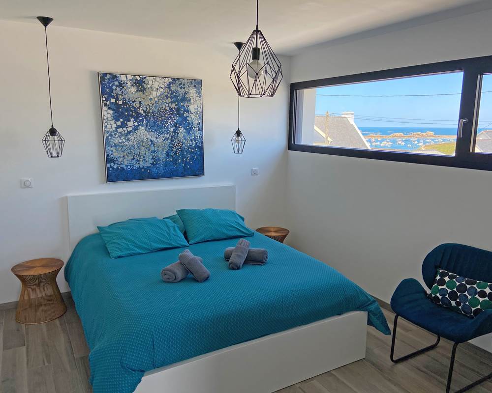 Chambre à l'étage avec vue mer