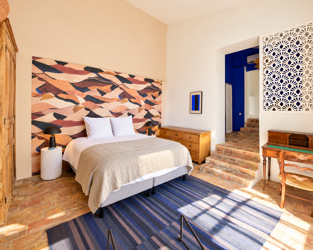 Chambre double avec décoration contemporaine au Clos Saint-Siff