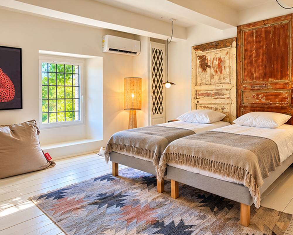 chambre modulable lit double ou lits simples maison de vacances
