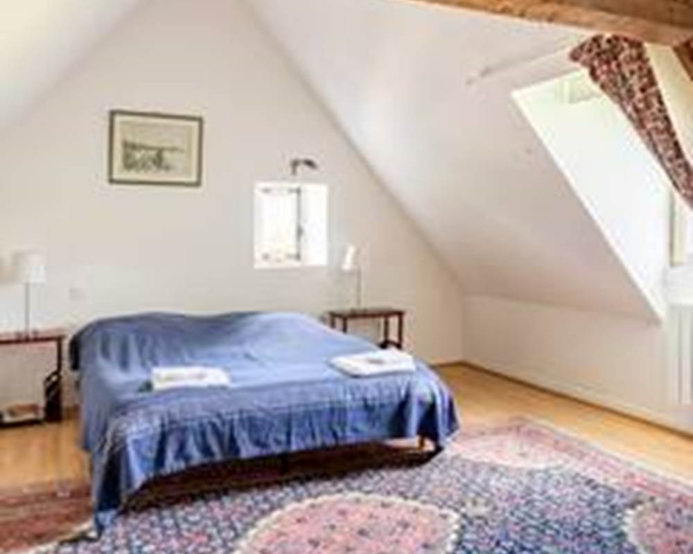 Grande chambre avec un grand lit