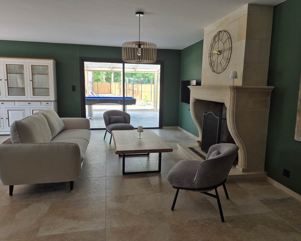 salon frais et chaleureux