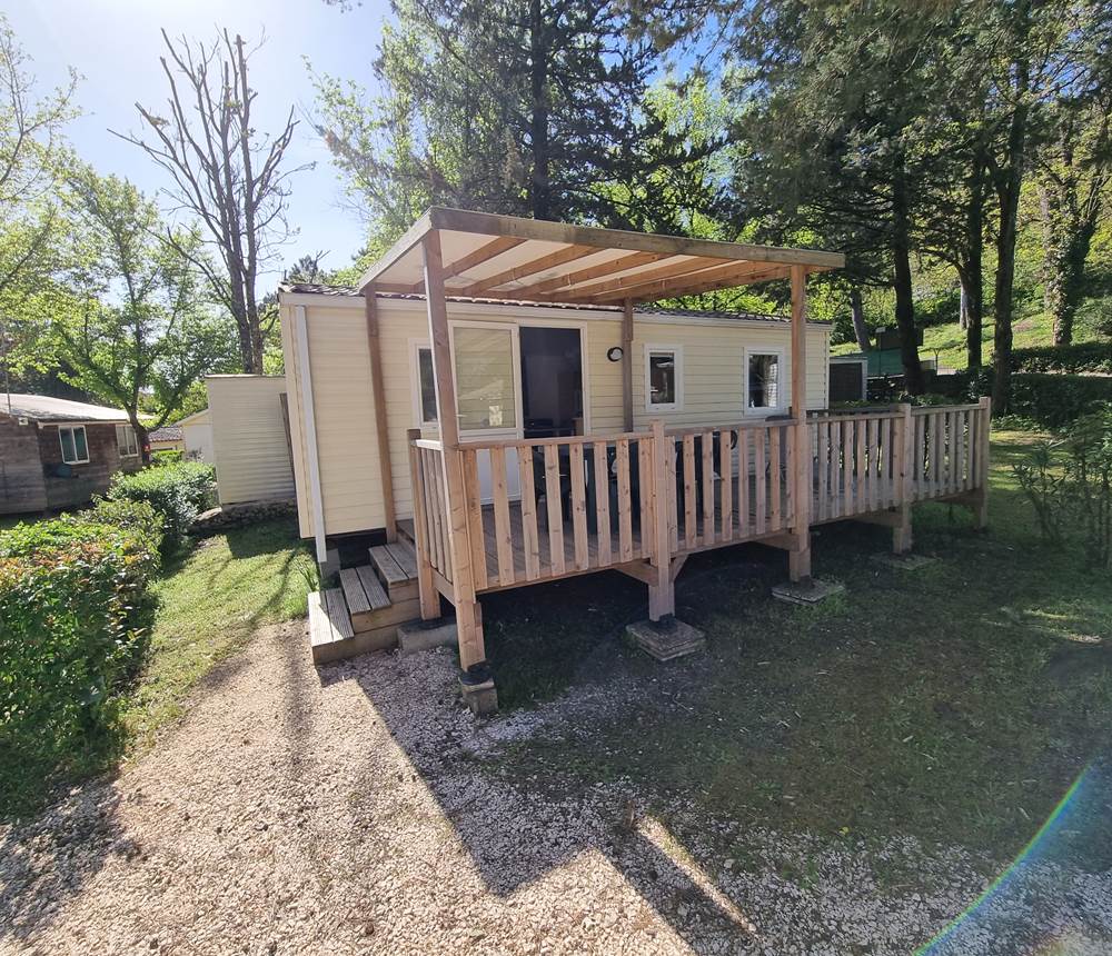Terrasse Mobil Home Camping Cévennes