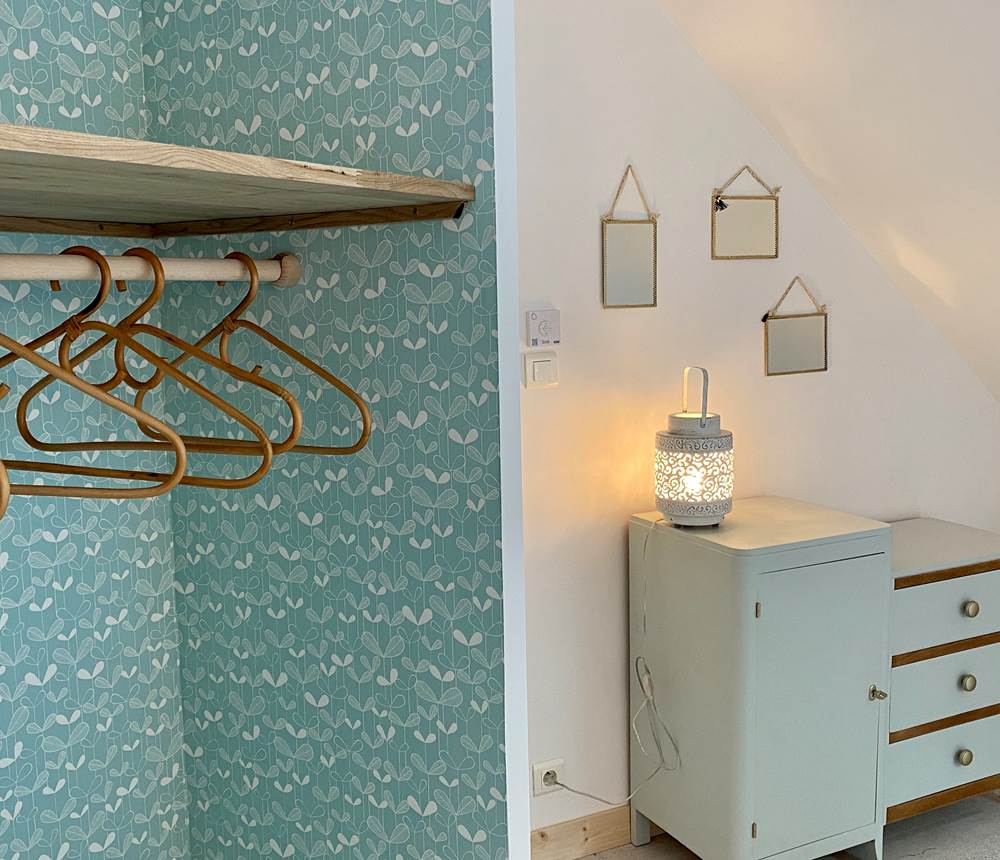 Une chambre, lits twins, à l'étage