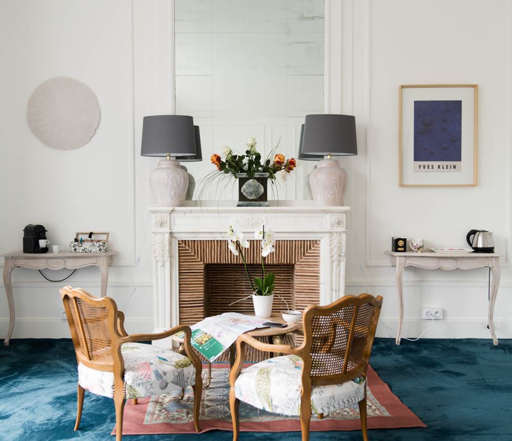Chambre Klein, salon de lecture