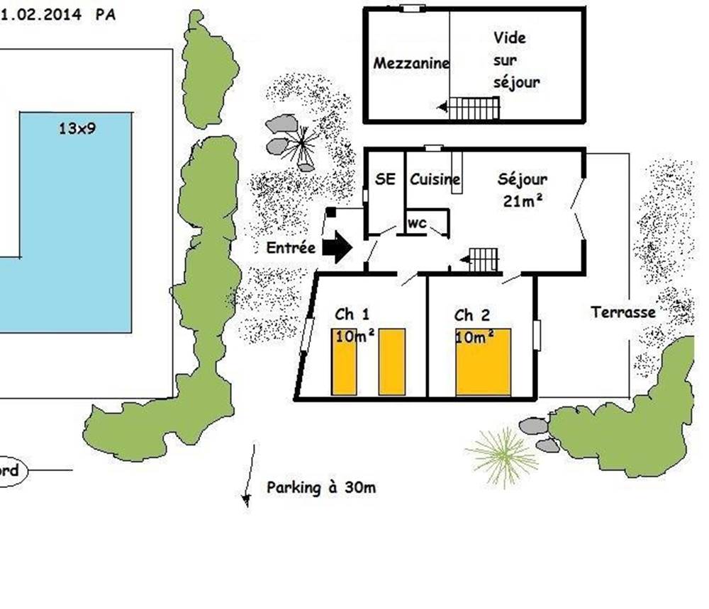 plan gîtes Grenache et Syrah