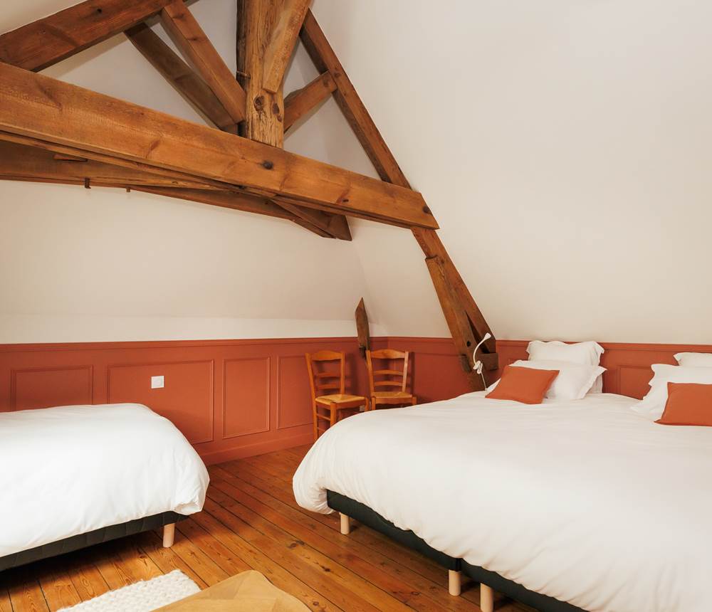 Chambre terracotta gite de charme Le Quatre feuilles proche Puy du Fou