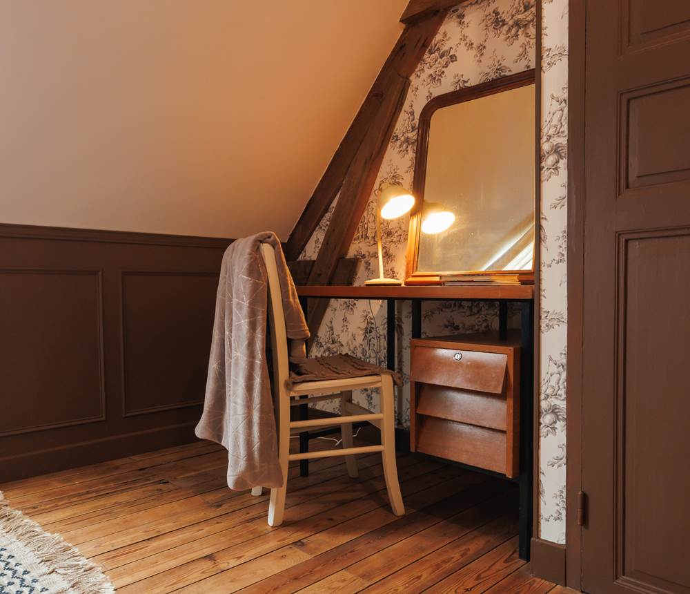 Bureau chambre chocolat gite de charme Le Quatre Feuilles proche Puy du Fou