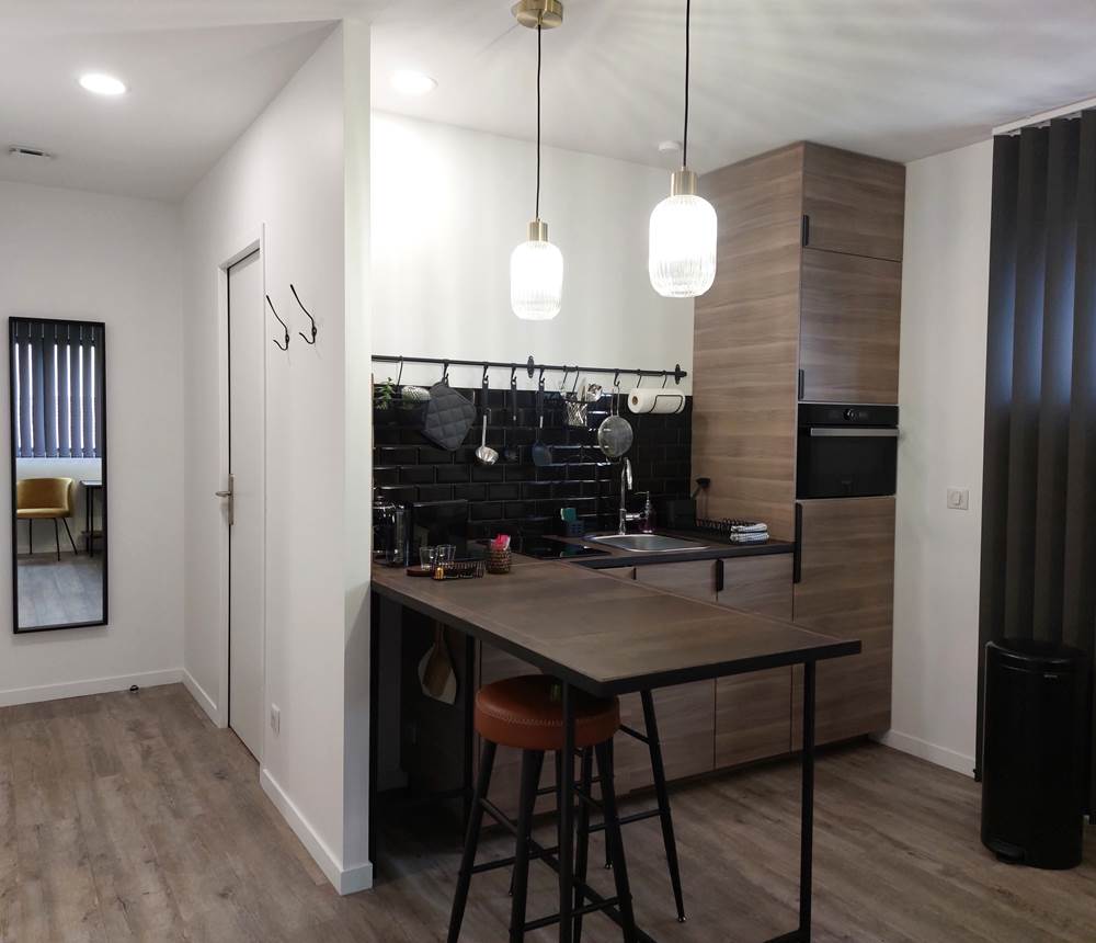 Studio 3 - La cuisine et son bar