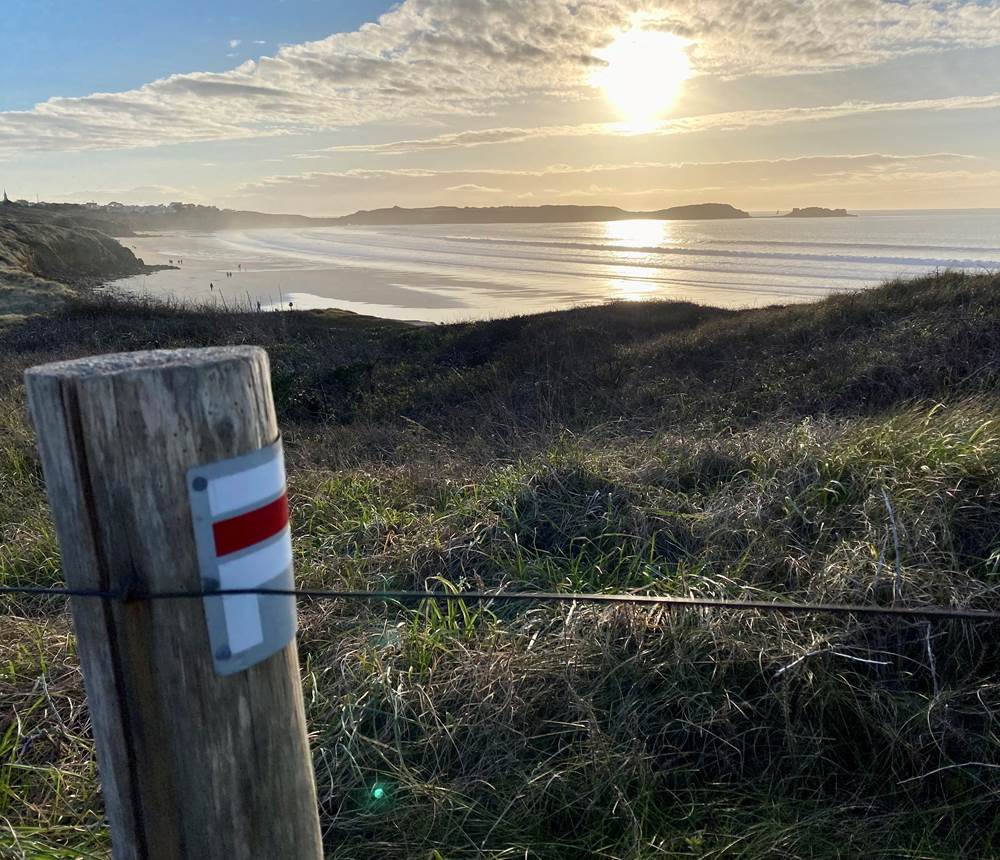 La plage des Blancs Sablons à 6 kms des gîtes La Grange et Le Jardin de l'Ecurie