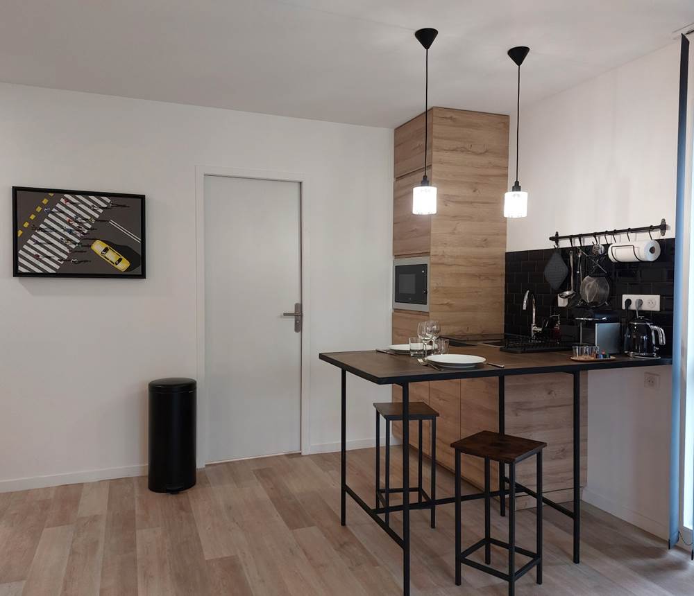 Studio B - La cuisine et son bar