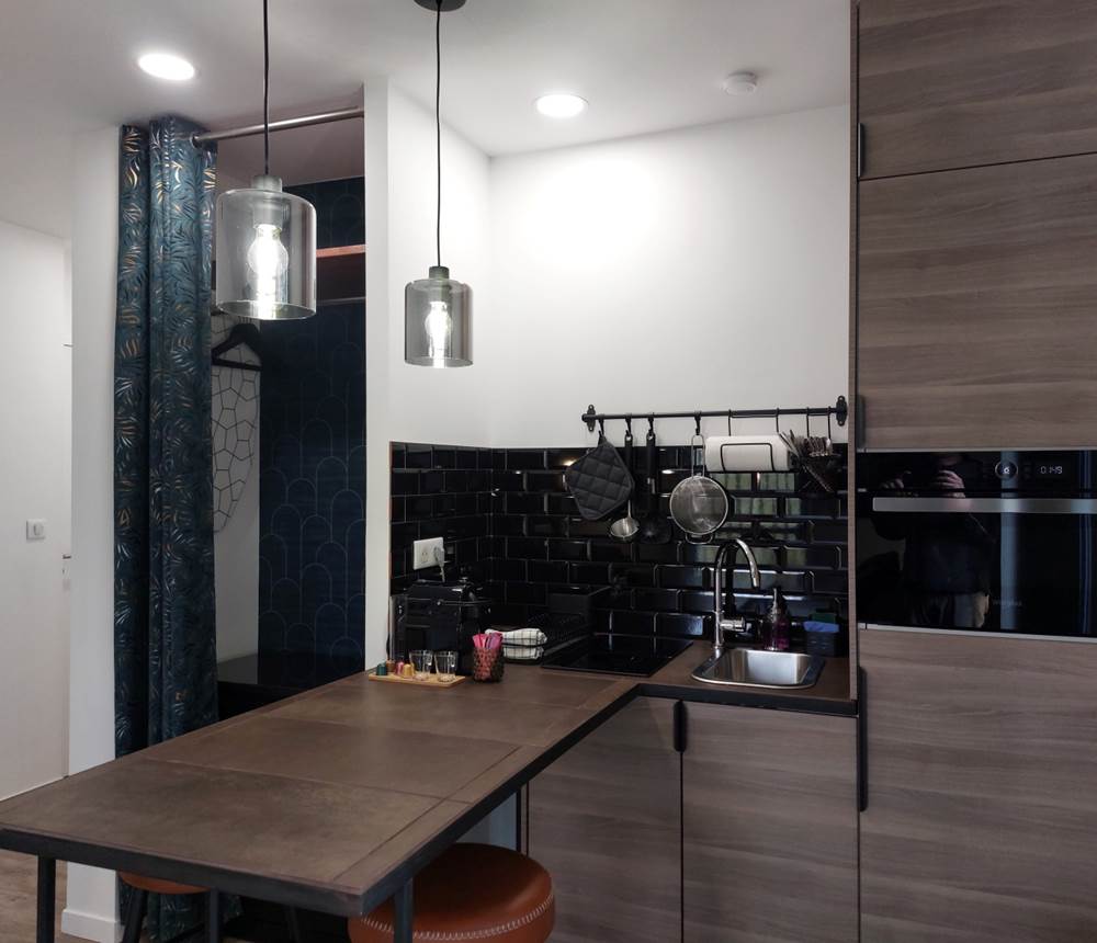 Studio 4 - La cuisine et son bar