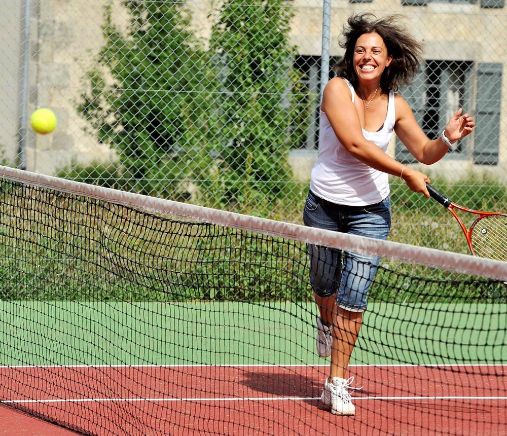 Court de tennis privé du Domaine de Louveraude en Nouvelle Aquitaine