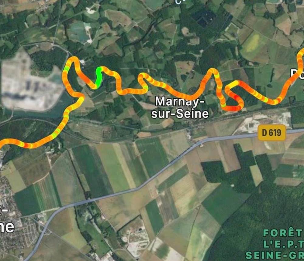 Itinéraire SUP Est race