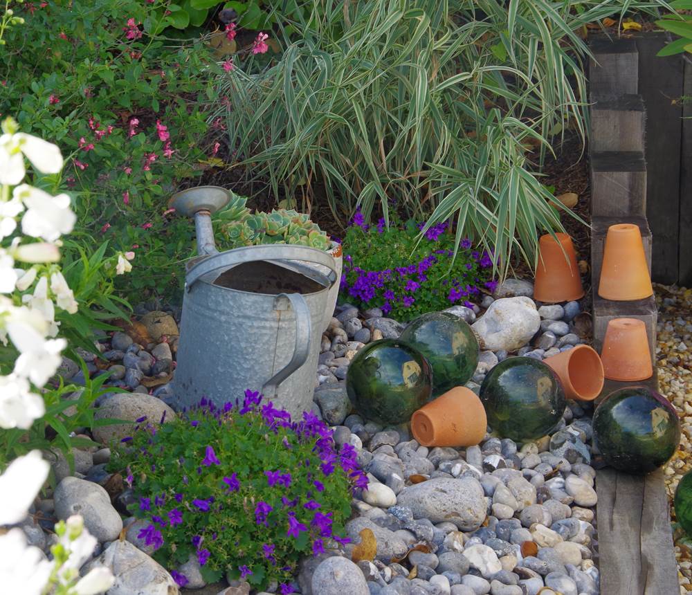 Le jardin devant la terrasse de La Grange