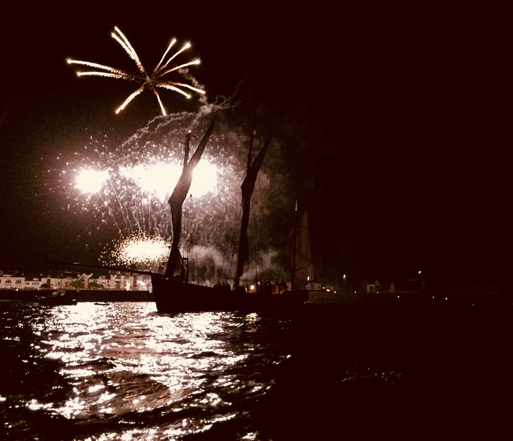 Corentin durant le feu d'artifice