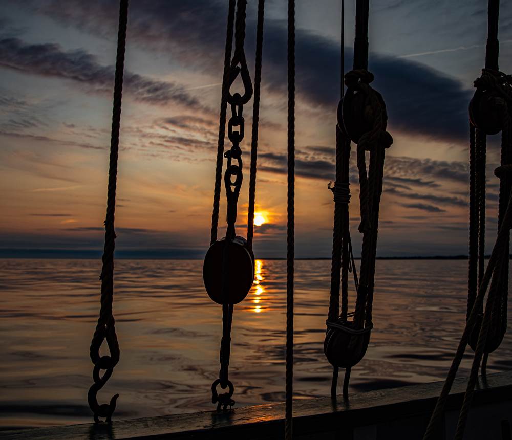 Coucher de soleil en baie