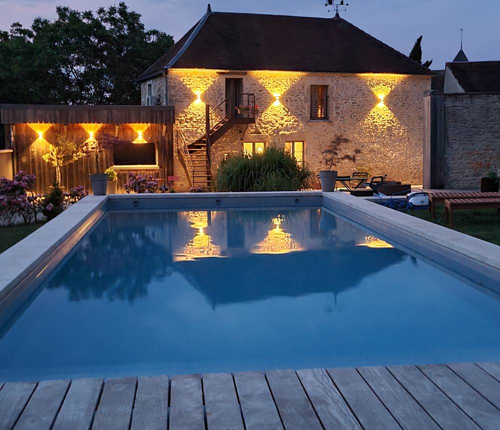 vue piscine chambre d'hôtes