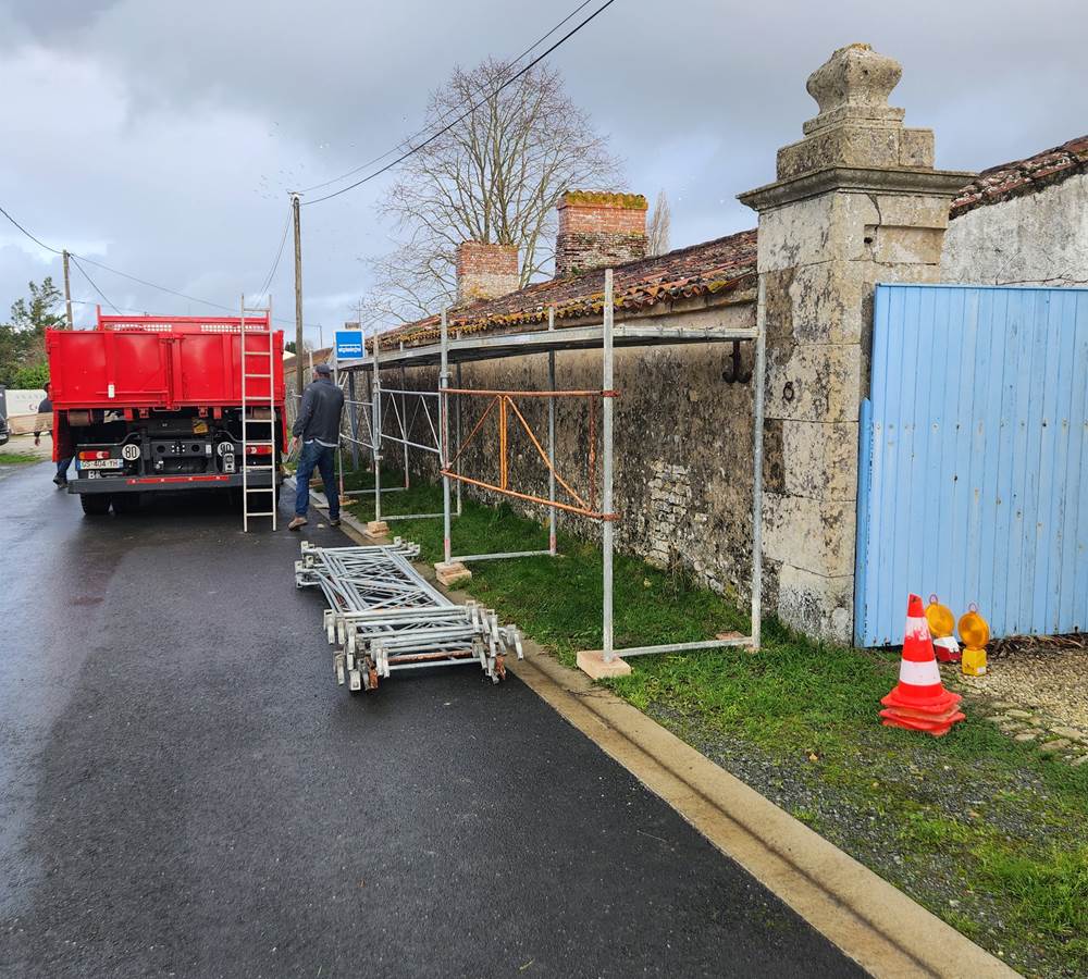 J1 début des travaux salle de réception