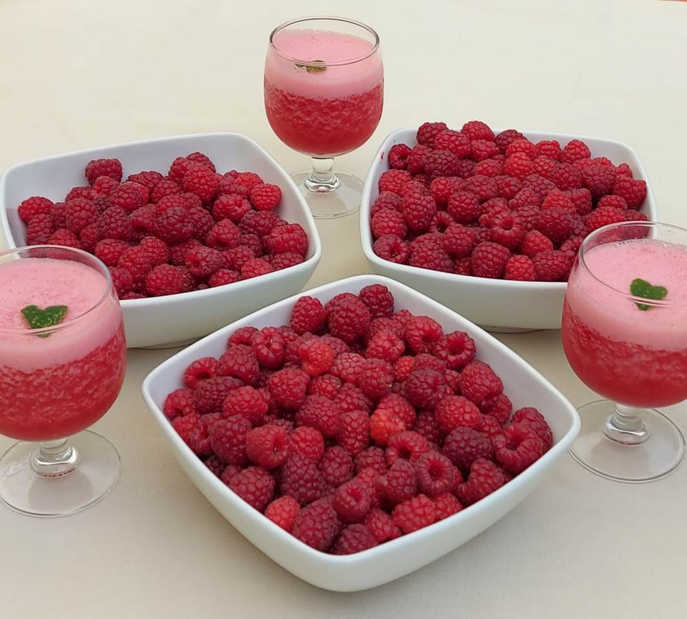 Frambuesas del Huerto para Helados, Cockteles y Postres...