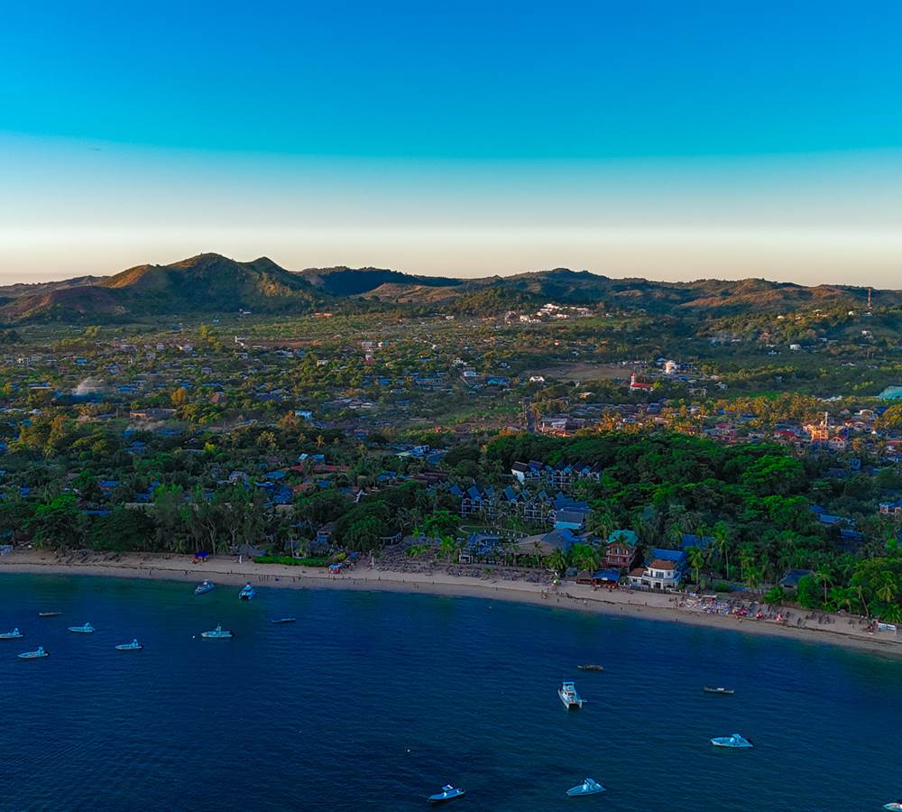 Ambatoloaka - Nosy Be vue d'en haut