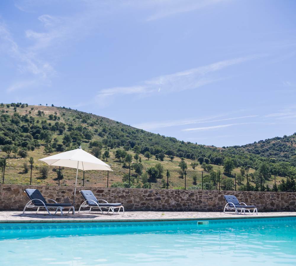 piscine de 6 x 14m avec une grande terrasse de 300m²