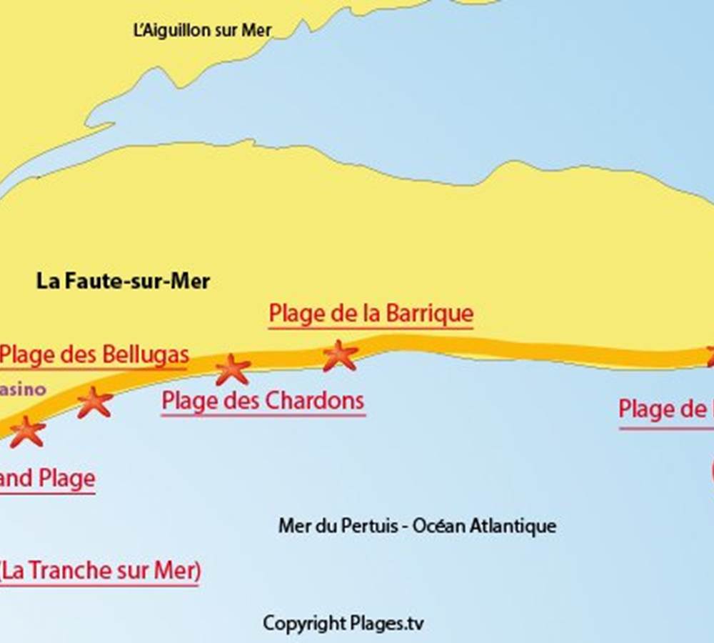 Cartographie des plages de la Faute sur Mer