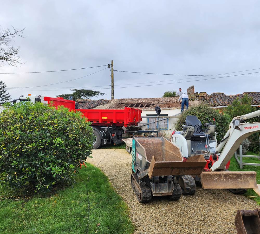 J1 début des travaux salle de réception