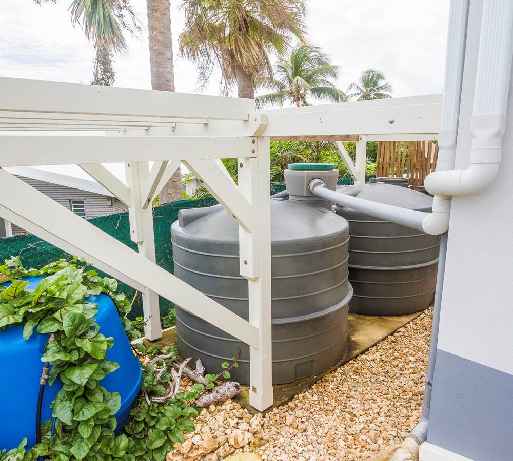 Iguane House villas & Micro Spa récupération et stockage de l'eau de pluie
