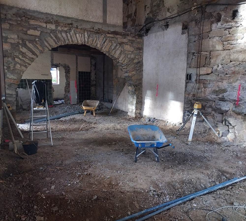 Retrait de la dalle existante