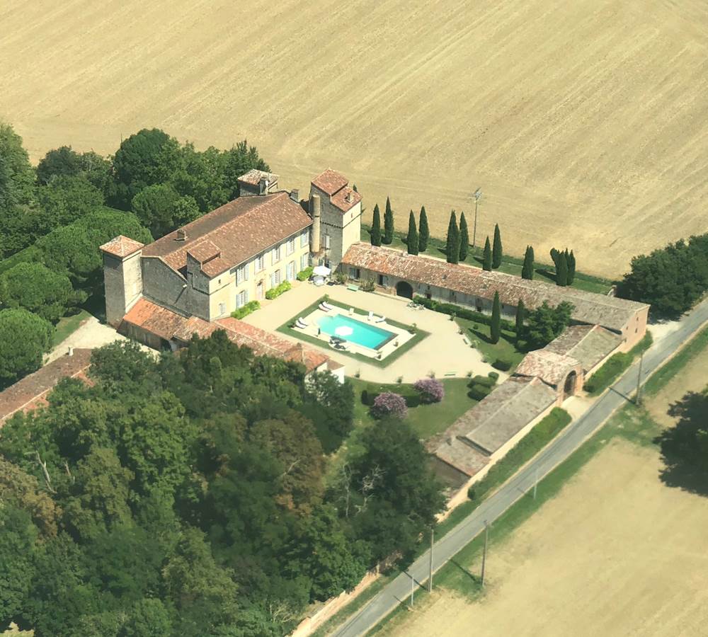 Le château vu d'avion