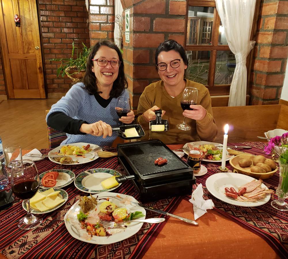 Comiendo Raclette...