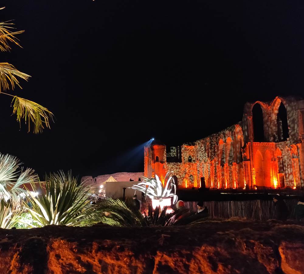 Abbaye Maillezais illuminée