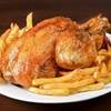 Poulets rotis frites