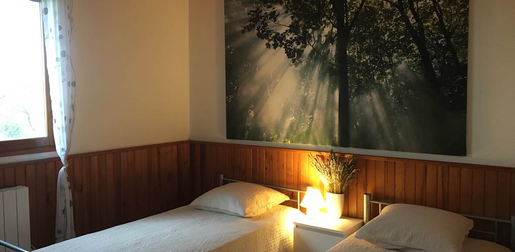 Le chambre à lits simples -rapprochables en lit double sur demande-