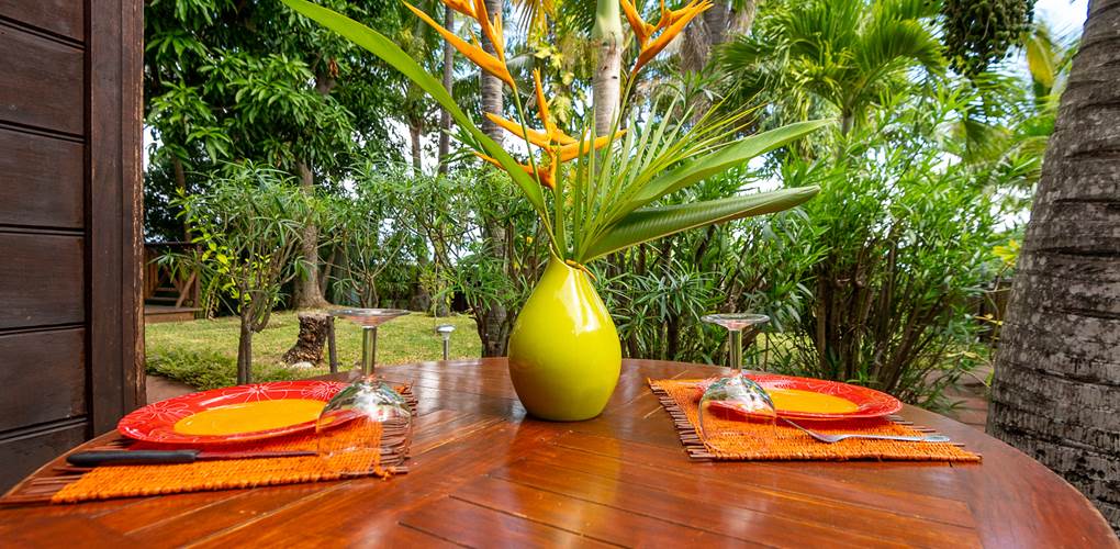 REPAS FACE AU JARDIN