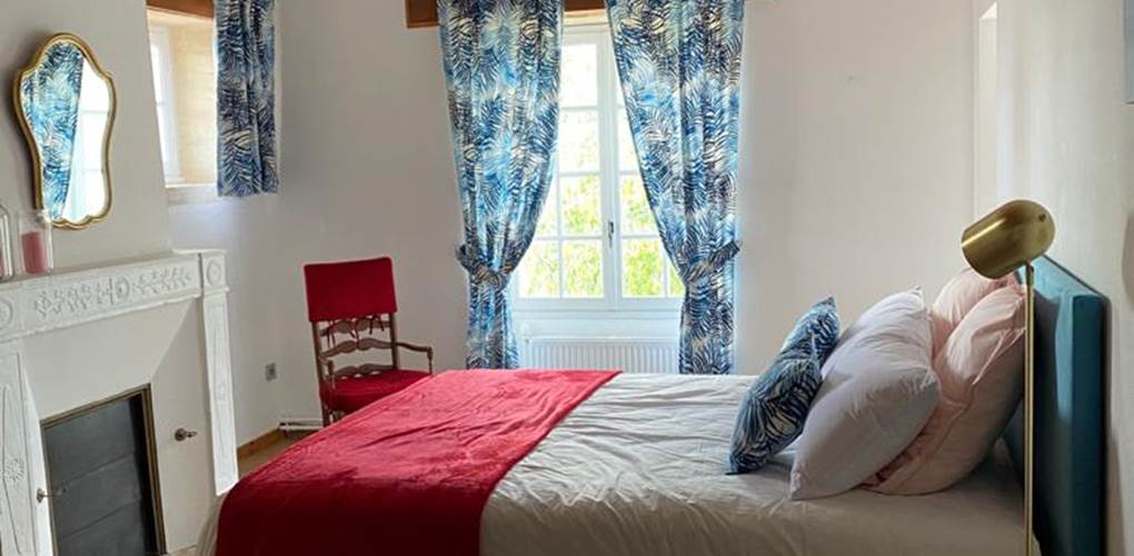 la chambre de la suite bleue