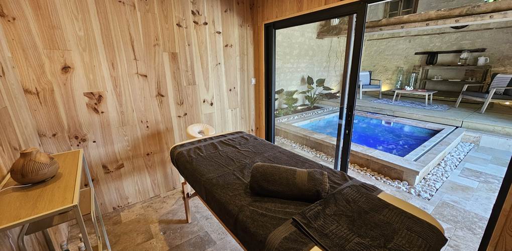 La cabine de massage, privatisée à la chambre CocOon