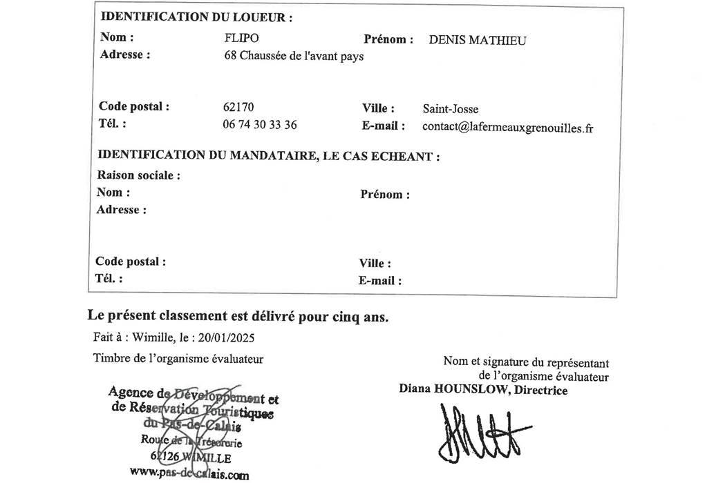 Décision de classement - La Grange - FLIPO Denis-Mathieu