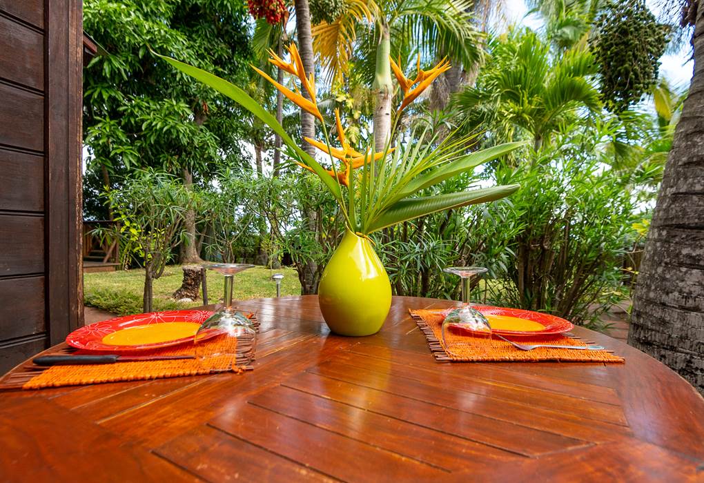 REPAS FACE AU JARDIN