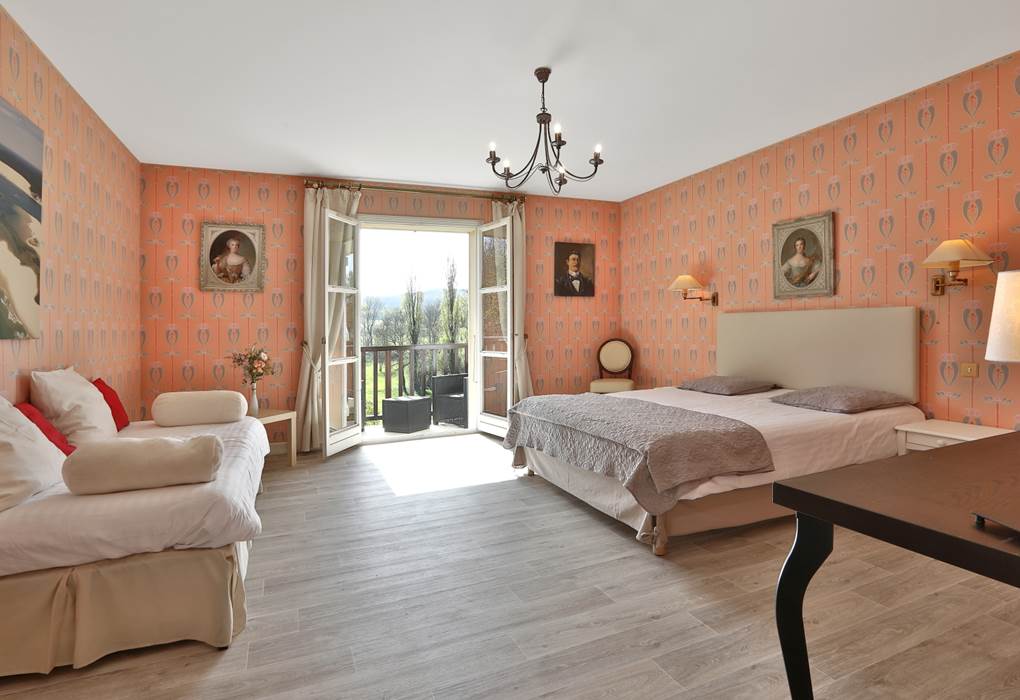 Chambre Gentilhommière RdC 28 avec terrasse - 2 à 4 couchages - vue parc