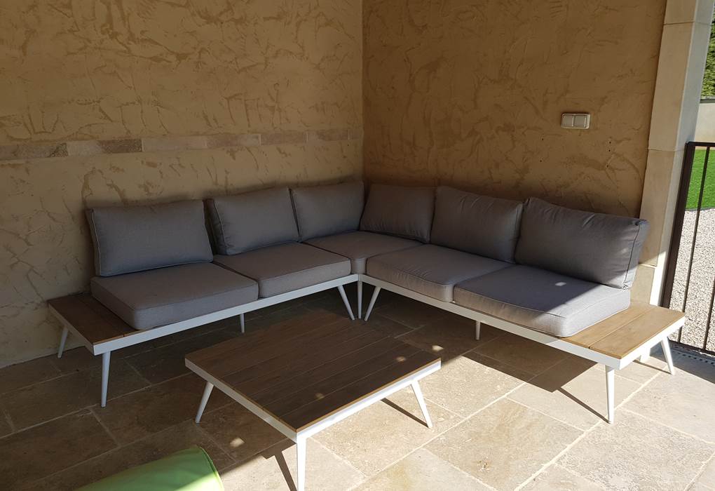 Canapé d'angle Pool House gîtes Luberon Lub'heureux