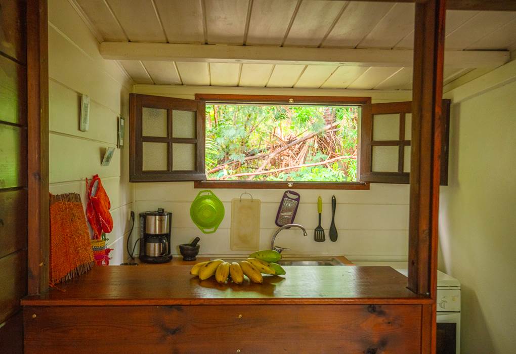 coin cuisine donnant sur la terrasse