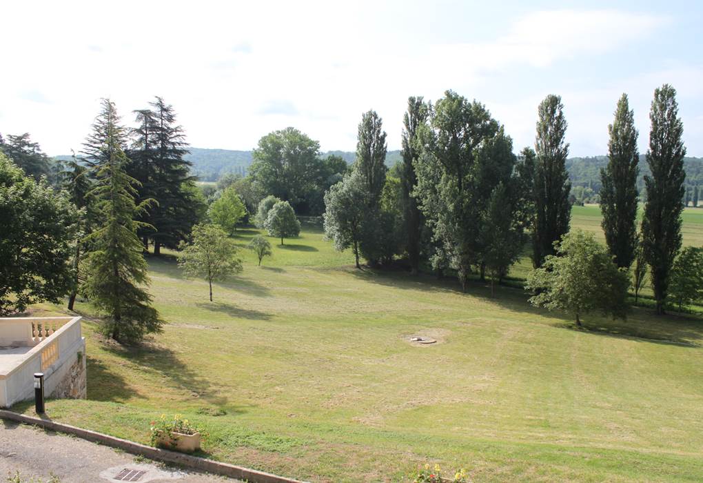 Vue du parc depuis gîtes