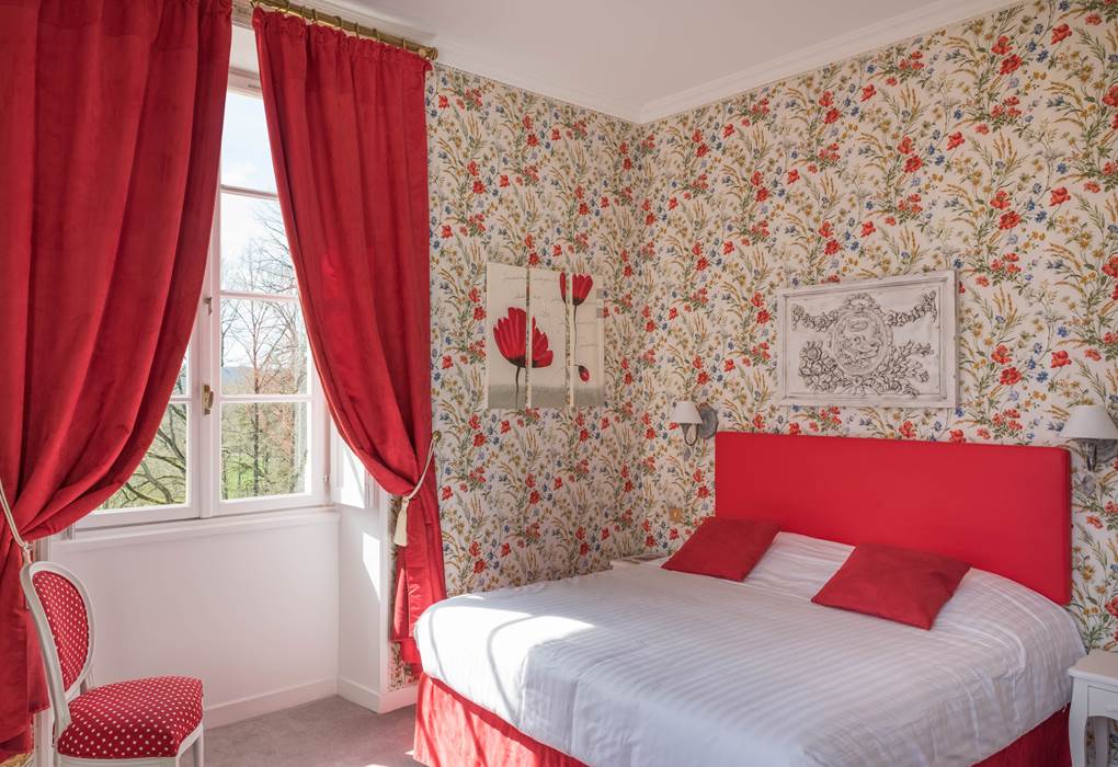 Chambre Coquelicots vue sur parc
