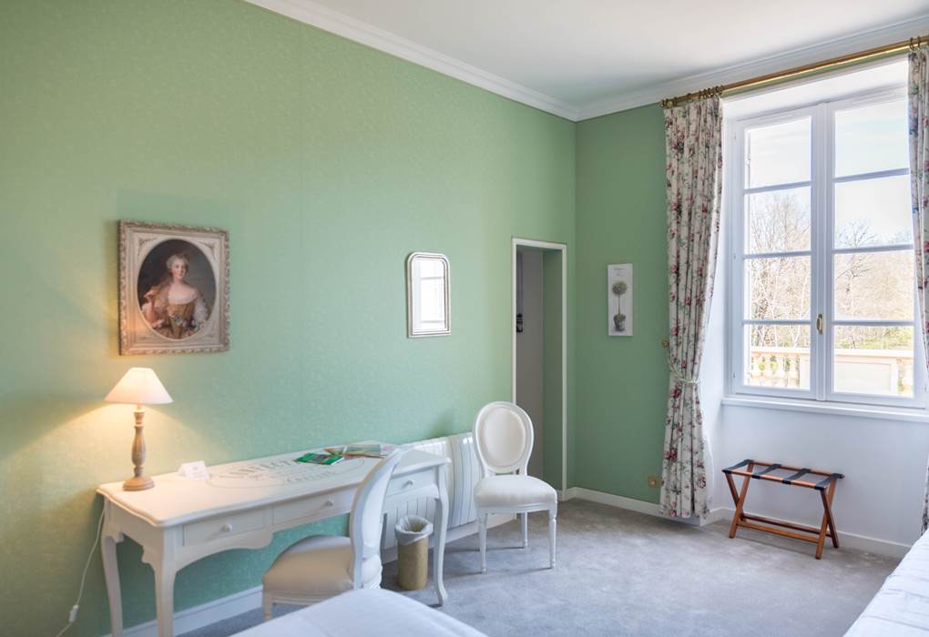 Chambre Verte Château double ou quadruple avec bureau