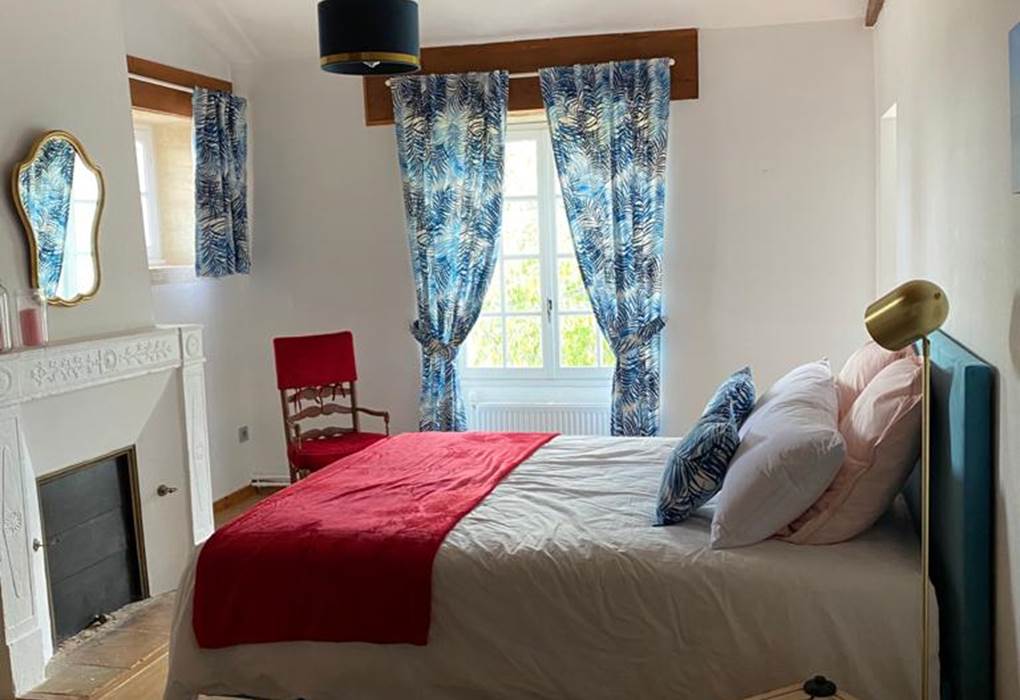 la chambre de la suite bleue